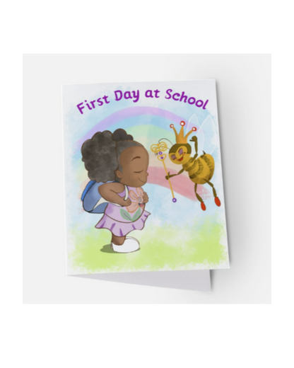 Girl first day gift card